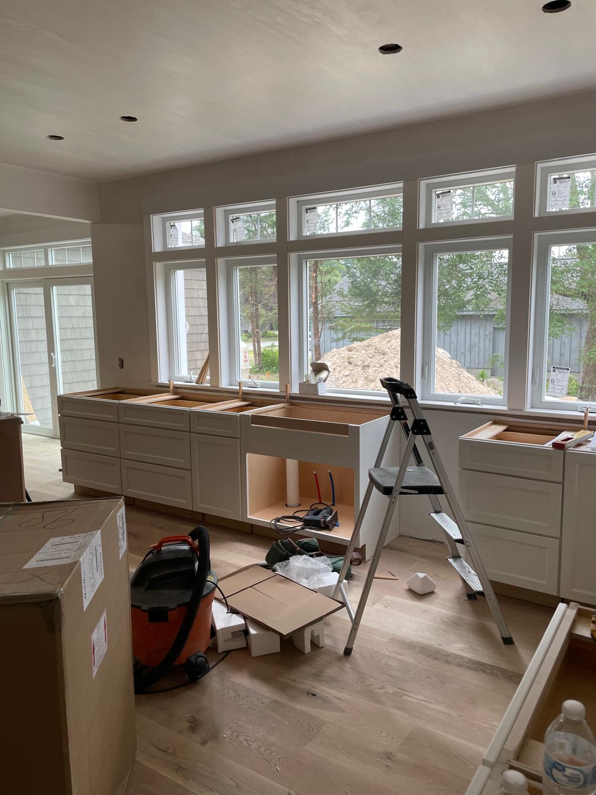 Before and after comparison of exterior trim work - After image.